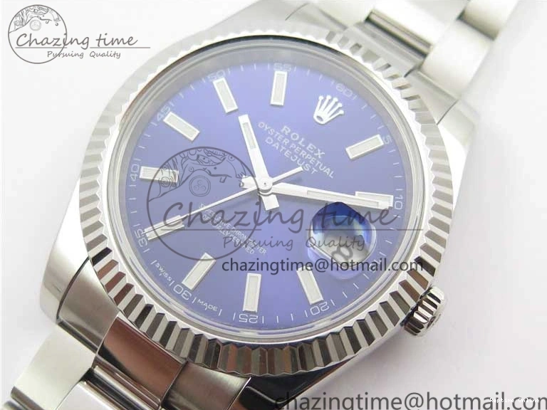 0111 DateJust 126334 SS Noob 1:1 904L Best Edition Blue Dial Stick Markers on Oyster Bracelet A Youthful 3169